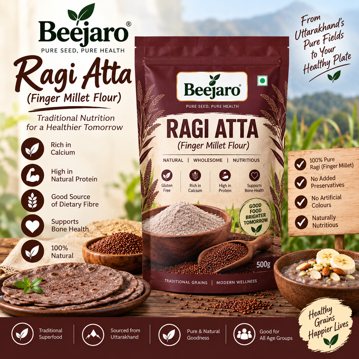 Ragi Atta (Finger Millet Flour)