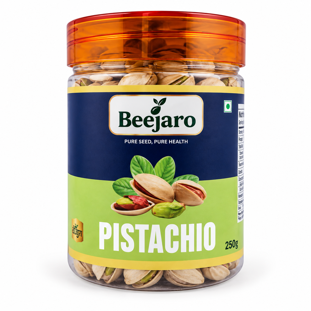 Beejaro Pistachios Roasted & Salted, Pista, 250g